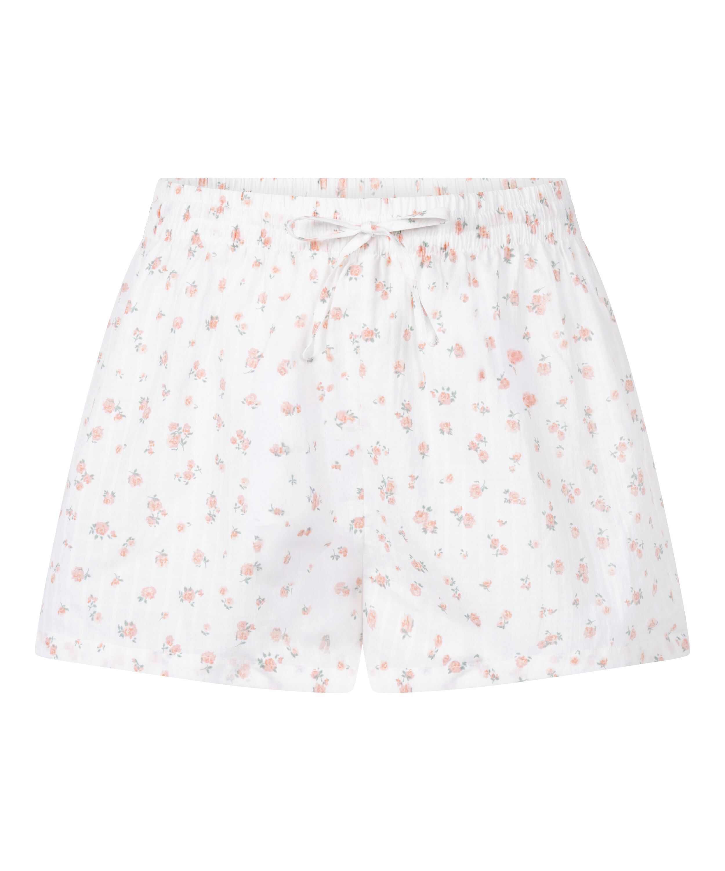 Short de pyjama tiss&eacute;, Blanc