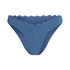 Slip de Bikini Échancrés Scallop, Bleu