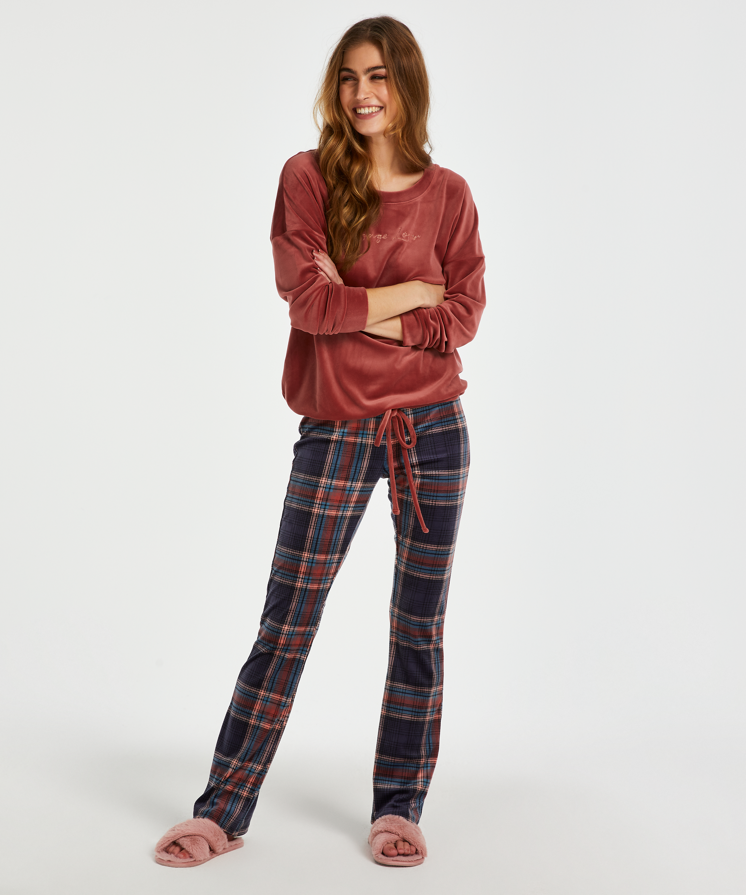 Legging Velours, Bleu, main