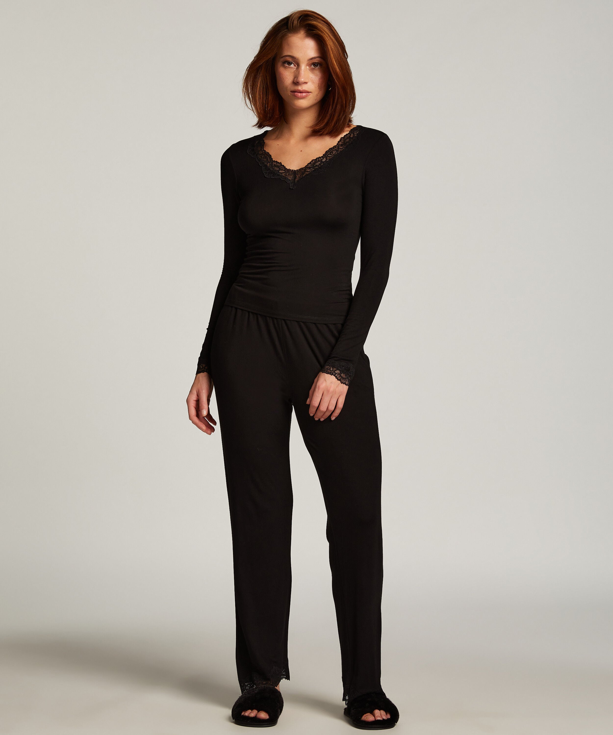 Pyjama-Set, Schwarz Pyjama-Set, Schwarz