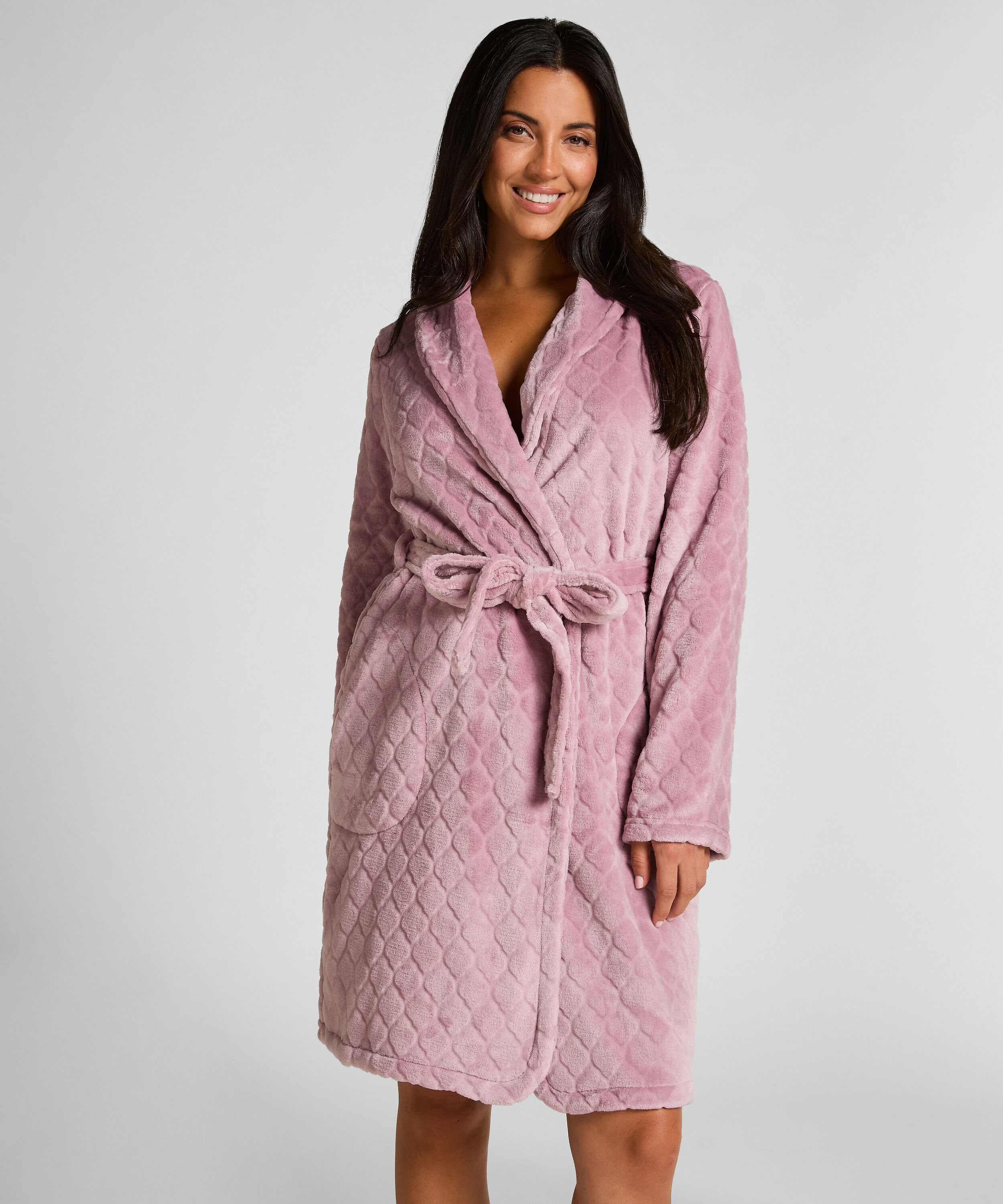 Robe de chambre courte en fleece, Violet