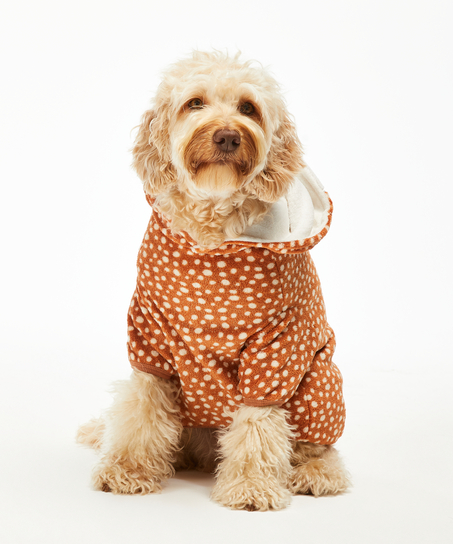 Fleece Hunde-Onesie, Braun