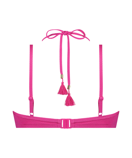 Lurex-Bikinioberteil Scallop, Rose