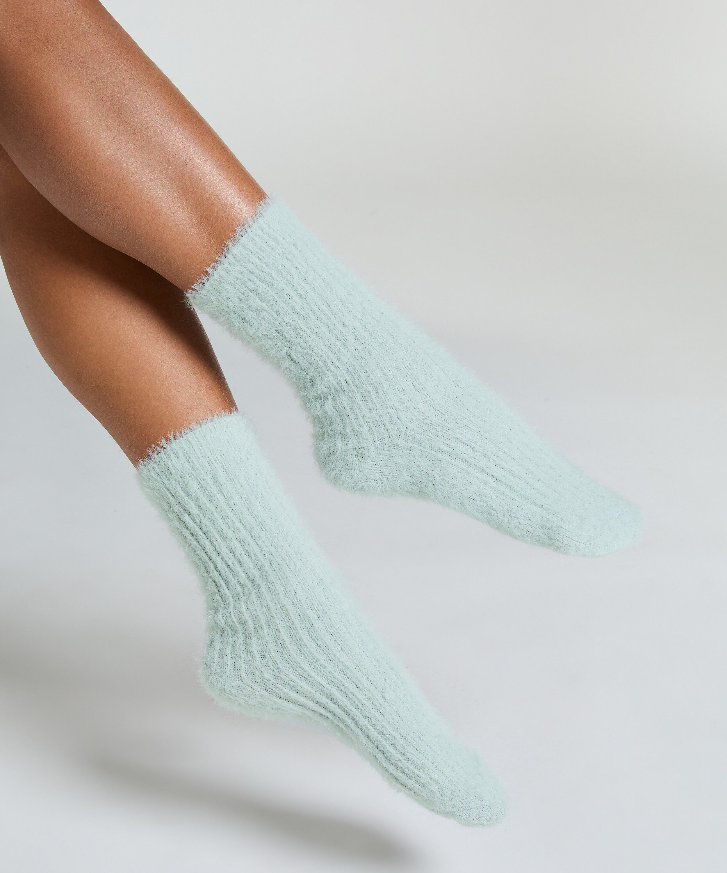 Chaussettes duveteuses Liv, Vert