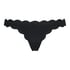 Slip de Bikini Rio Scallop, Noir