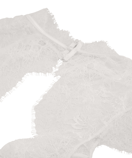 Haut tissé Lace Camille, Blanc
