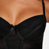 Soutien-gorge à la palangre à armatures préformé Valentina, Noir