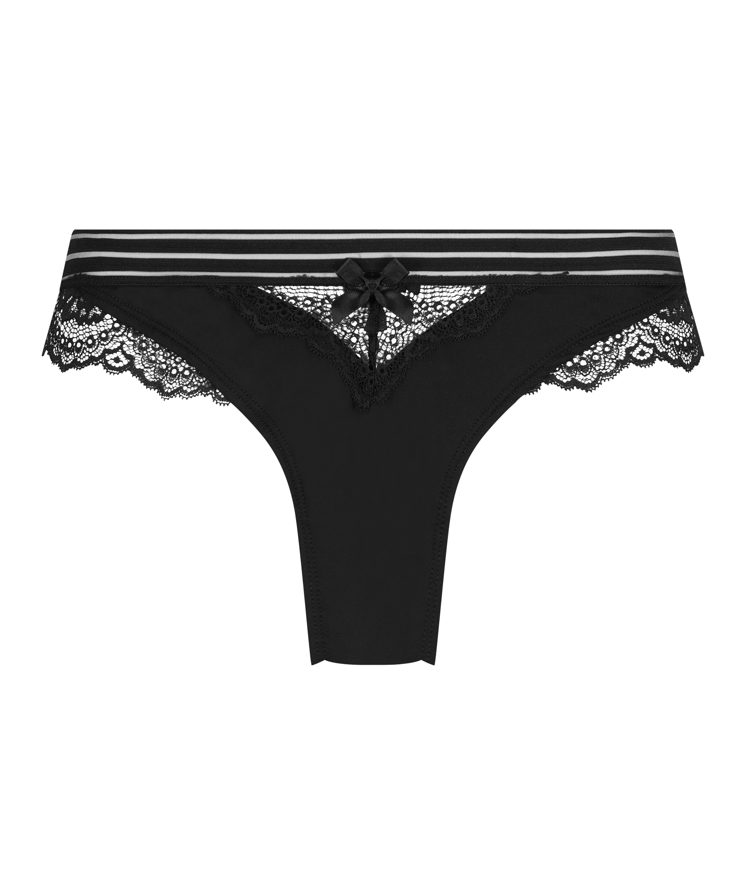 Slip br&eacute;silien &eacute;chancr&eacute; Sully, Noir, main