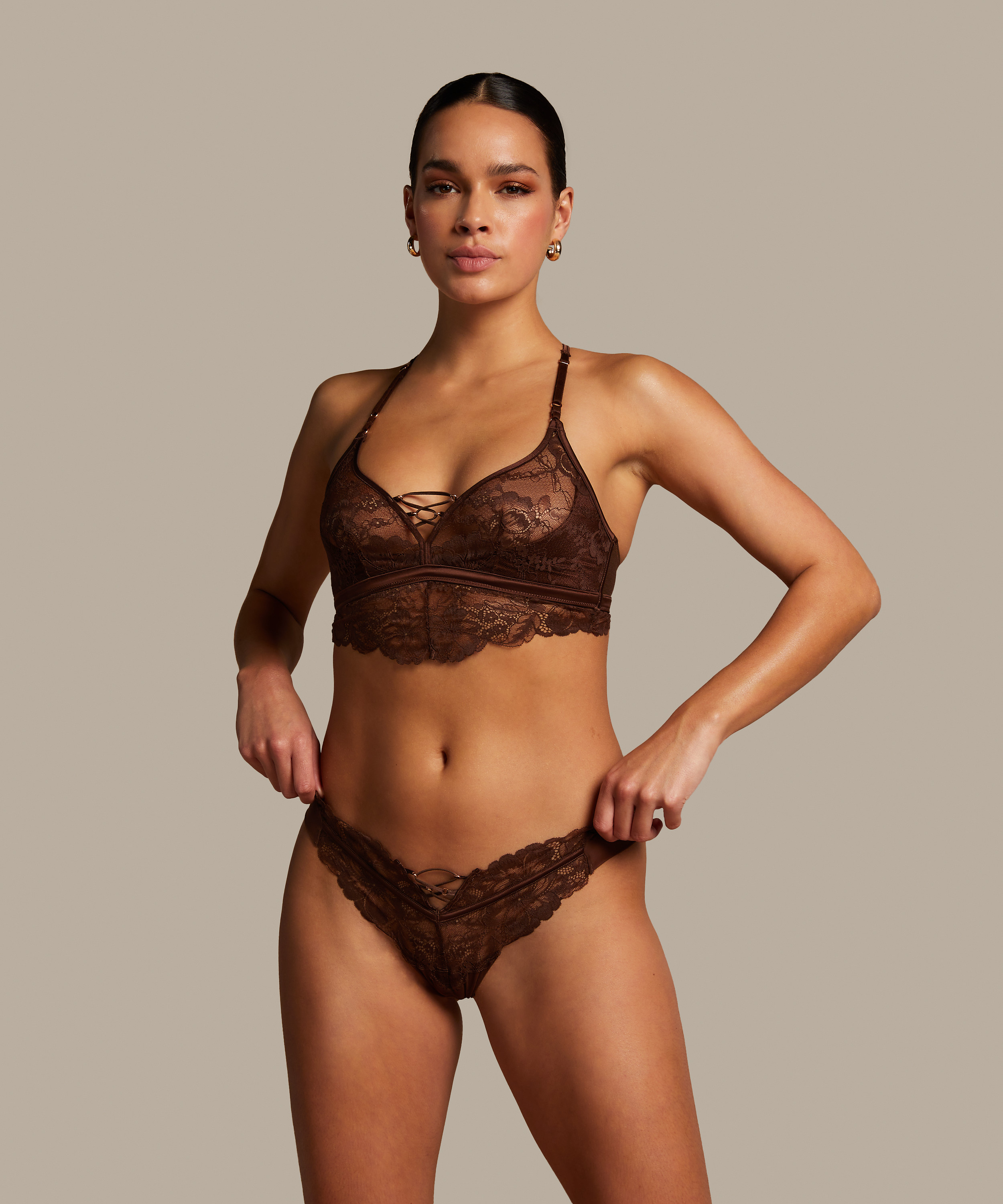 Bralette Patrice, Braun, main