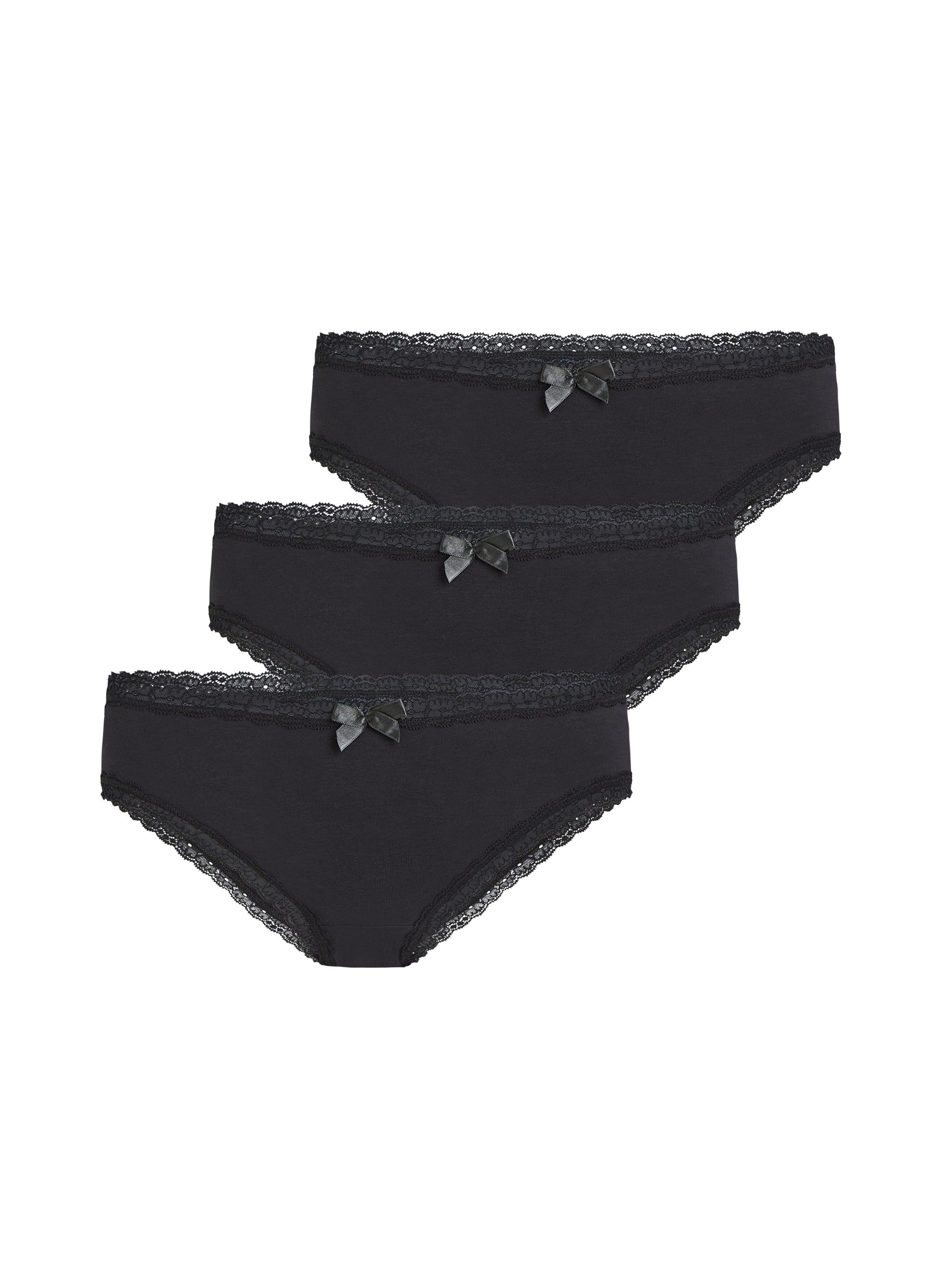 3er-Pack Brazilian-Shorts Baumwolle Georgia, Schwarz, main
