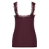 Camisole dentelle Top Rib, Rouge