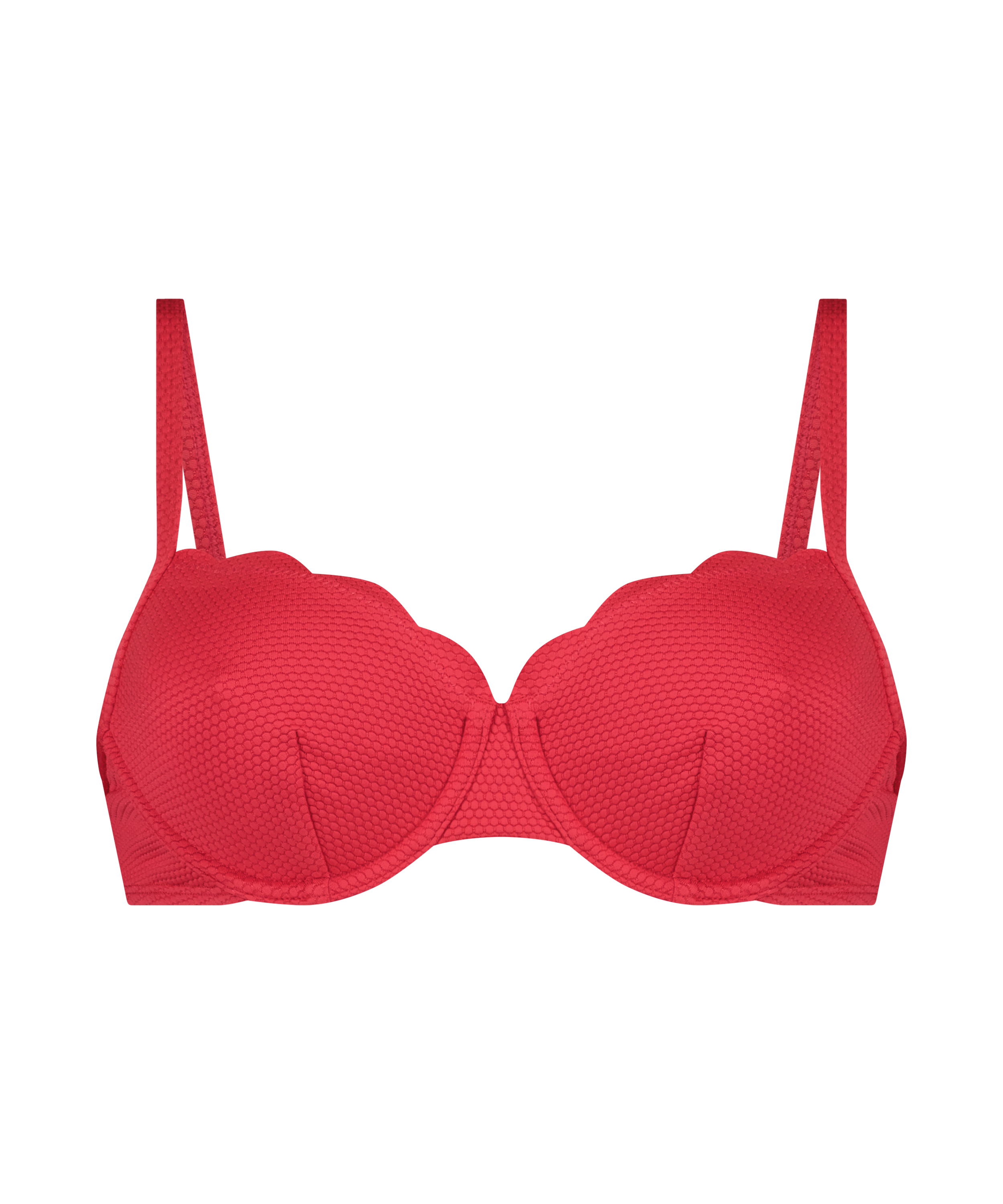 Nicht vorgeformtes B&uuml;gel-Bikini-Top Scallop, Rose, main