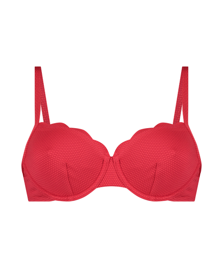 Nicht vorgeformtes B&uuml;gel-Bikini-Top Scallop, Rose