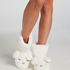 Fur Slippers, Blanc