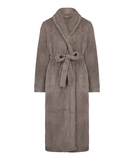 Bademantel Fleece, Beige