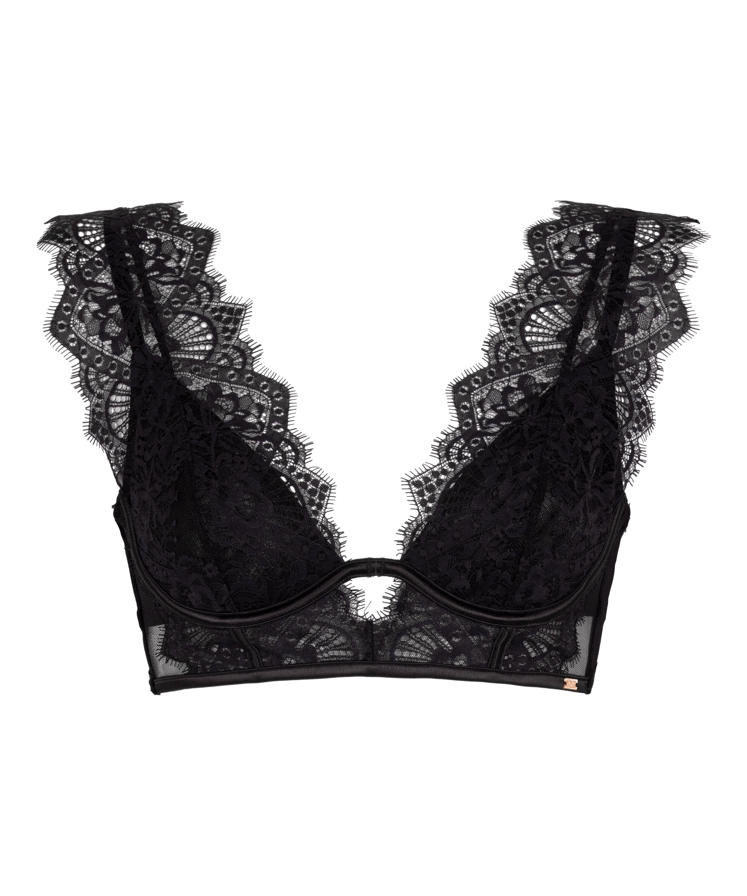 Soutien-gorge bustier non-rembourr&eacute; &agrave; armatures Zoe, Noir