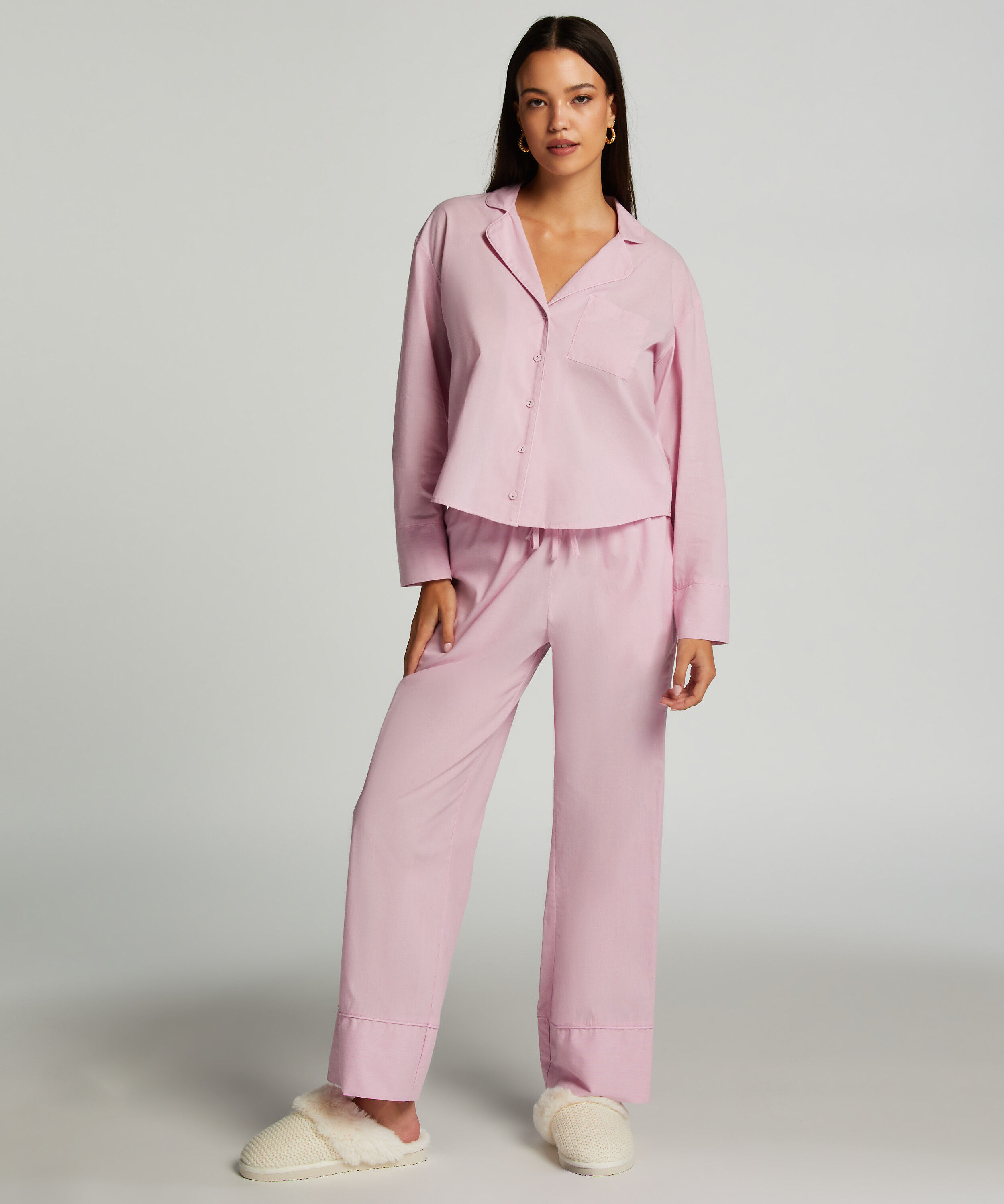 Pyjamahose Baumwolle, Rose