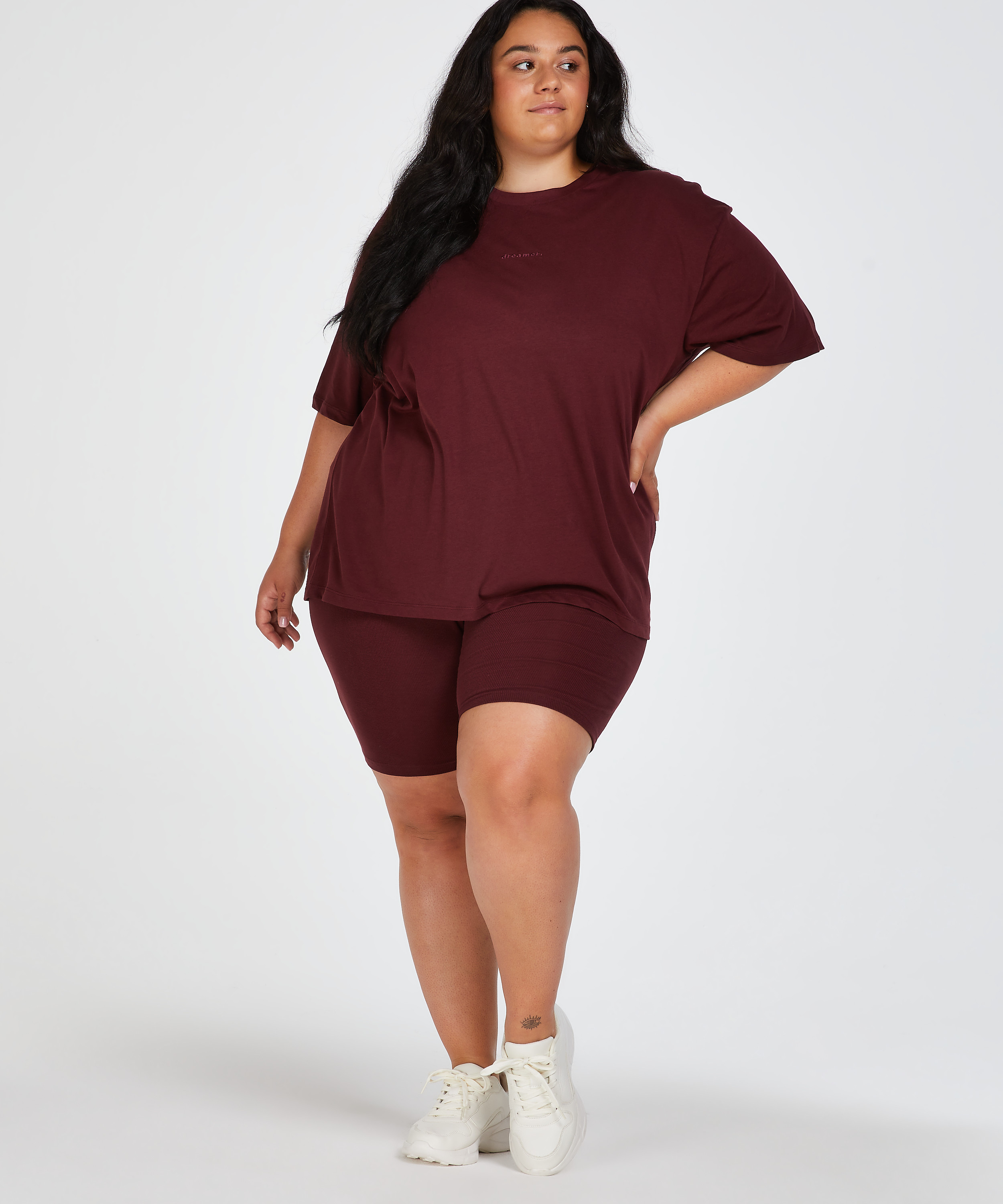 Pyjama court Biker, Rouge, main