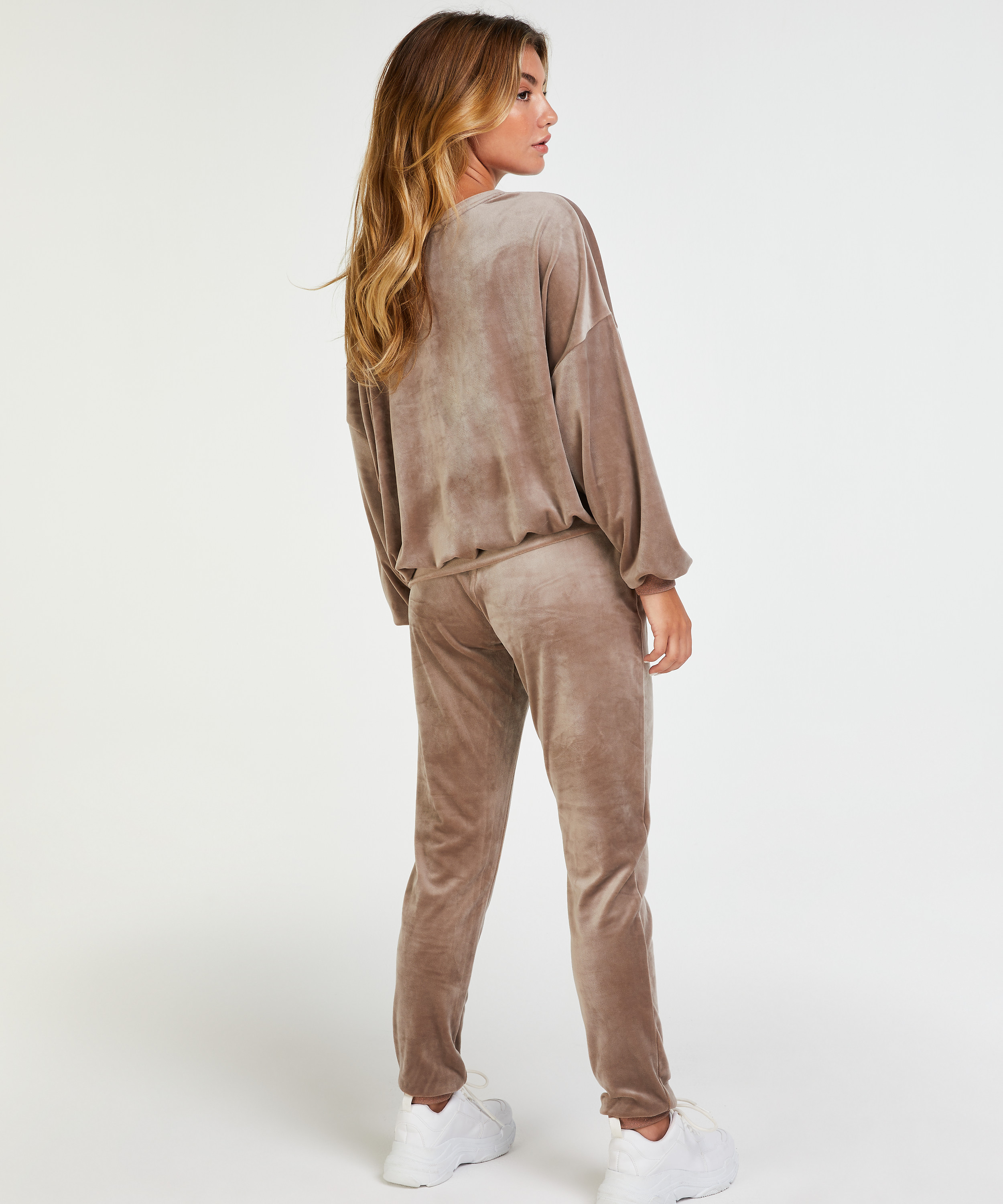 Top Velours Lurex, Marron, main