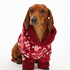 Fleece Hunde-Onesie, Rot