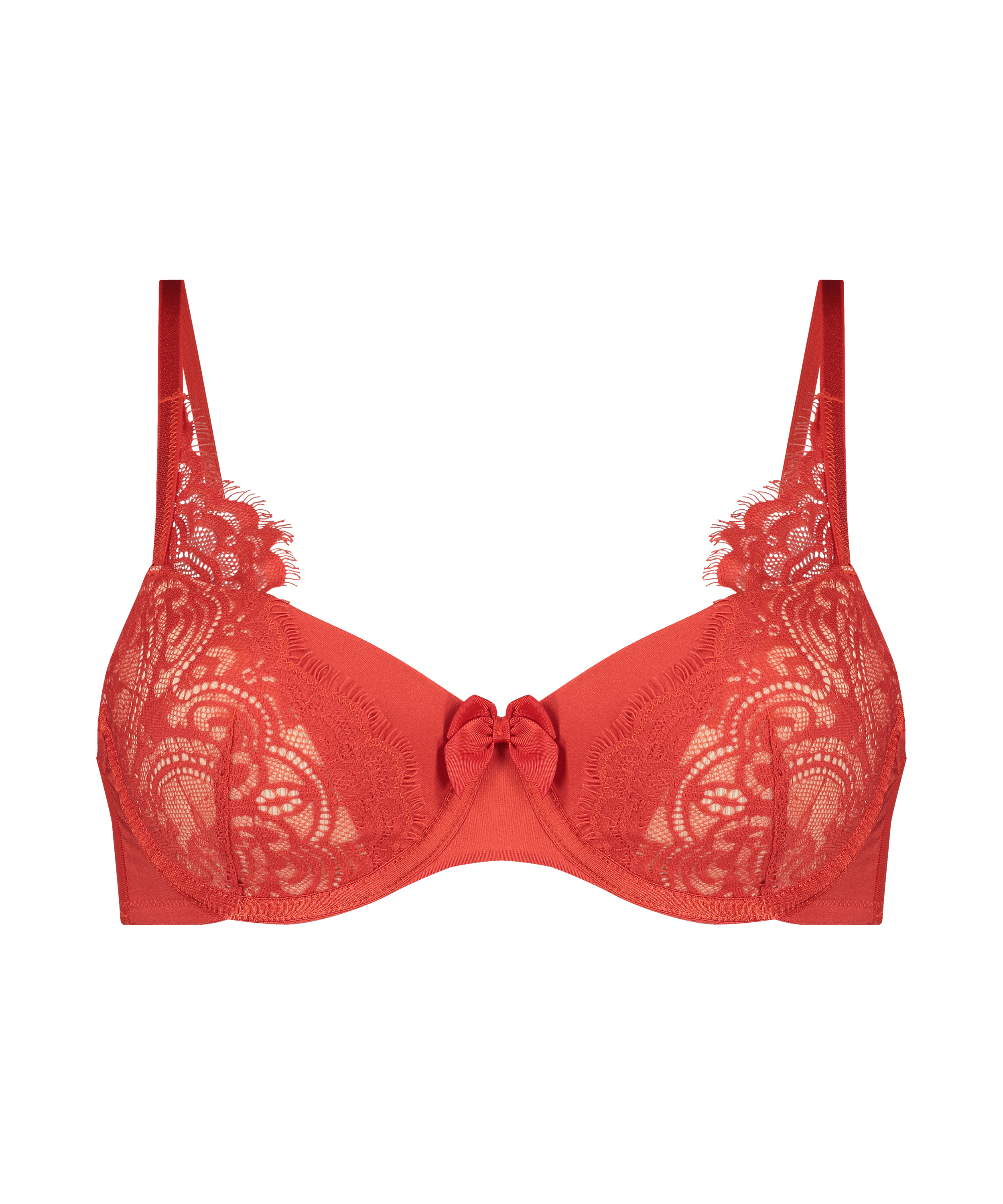 Soutien-gorge rembourr&eacute; &agrave; armatures Kat, Rouge, main