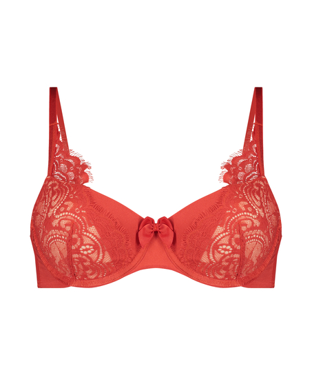 Soutien-gorge rembourr&eacute; &agrave; armatures Kat, Rouge