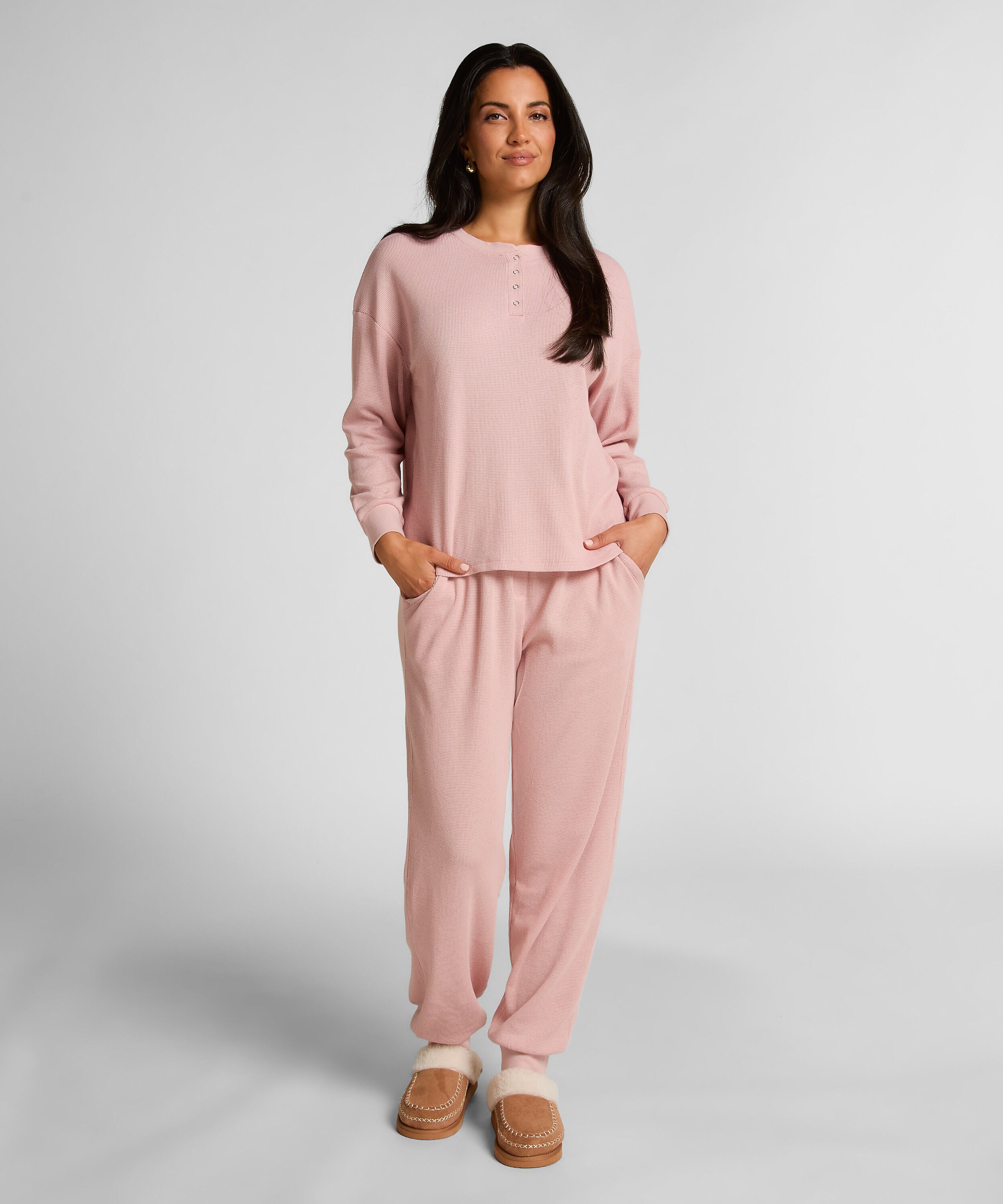 Top Waffelstrick Henley