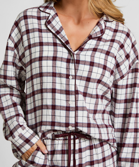 Haut de Pyjama Flanel, Blanc