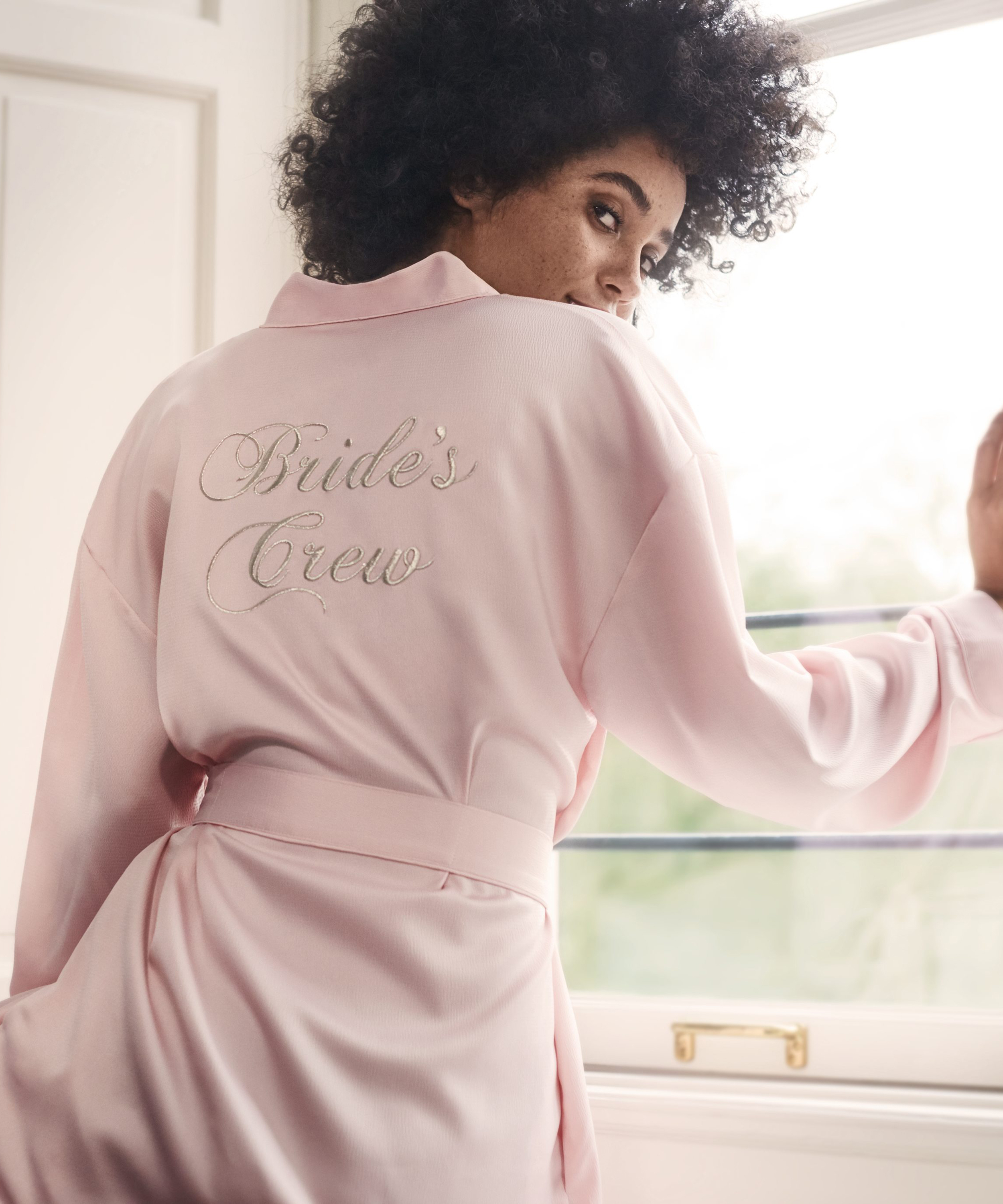 Kimono Satin Brides Crew, Rose, main