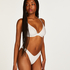 Bas de bikini à taille haute Sri Lanka, Blanc