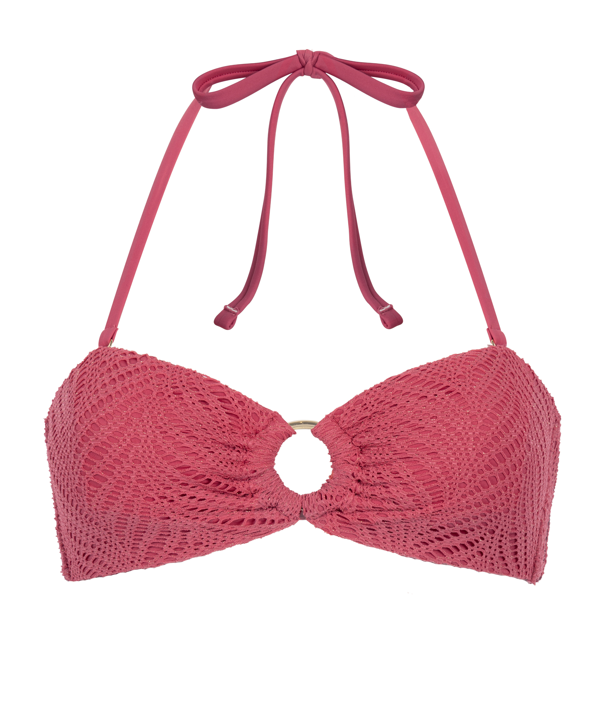 Haut de bikini bandeau Lanai, Rose, main