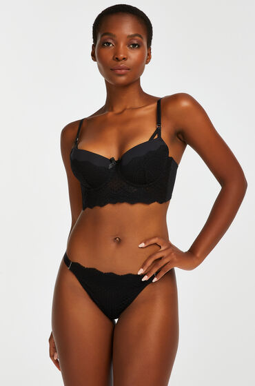 Hunkemöller Tanga string Duckie Noir