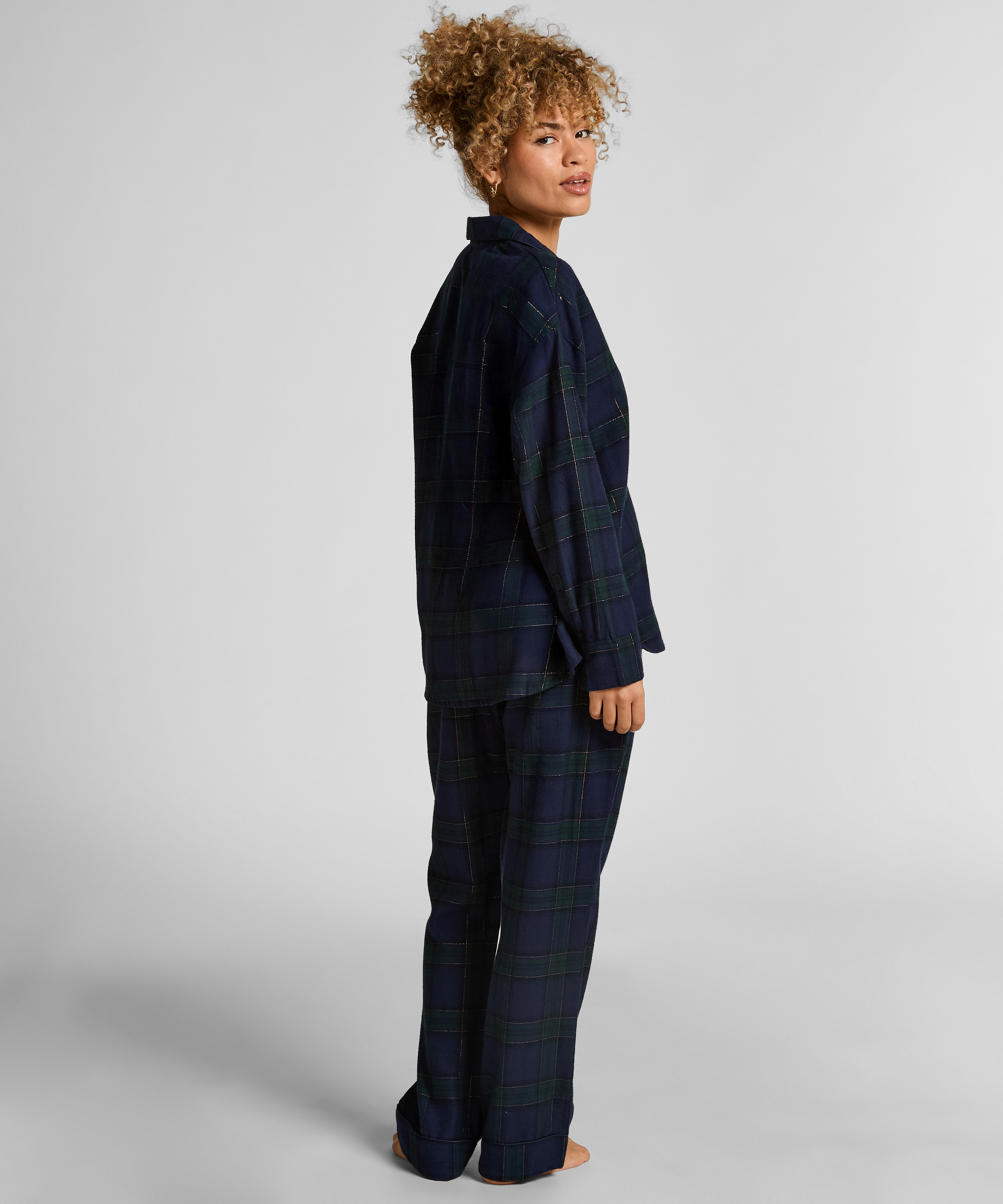 Petite pantalon de Pyjama Flanelle, Bleu, main