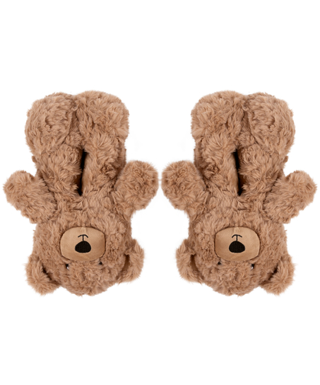 Pantoffeln Teddy Bear, Beige