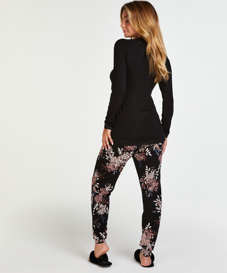 Pyjama-Set f&uuml;r das Stillen, Schwarz