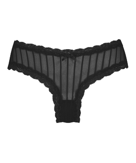 Slip brésilien V-shape mesh, Noir