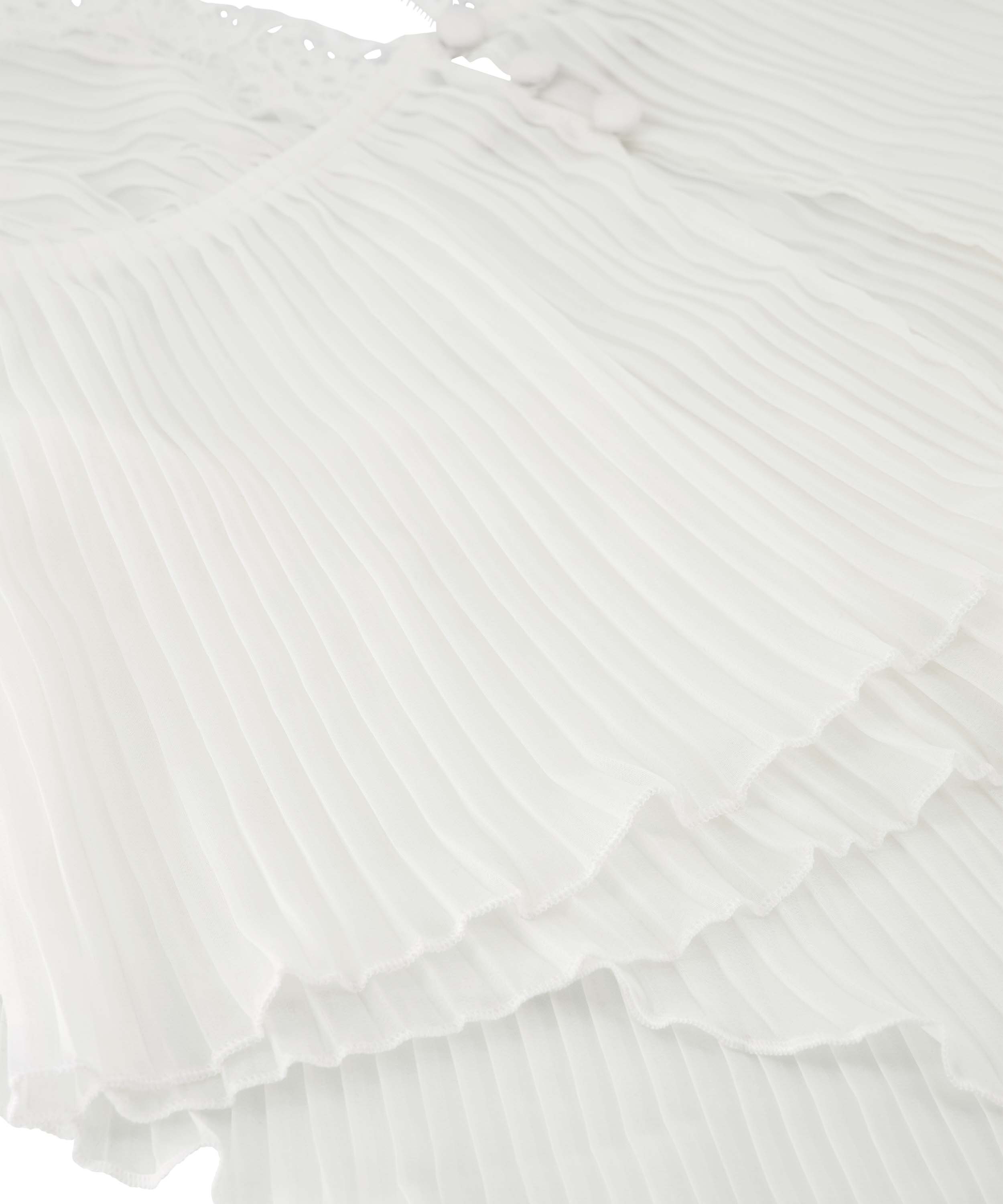 Cami-Set Chiffon Plissee, Weiß, main