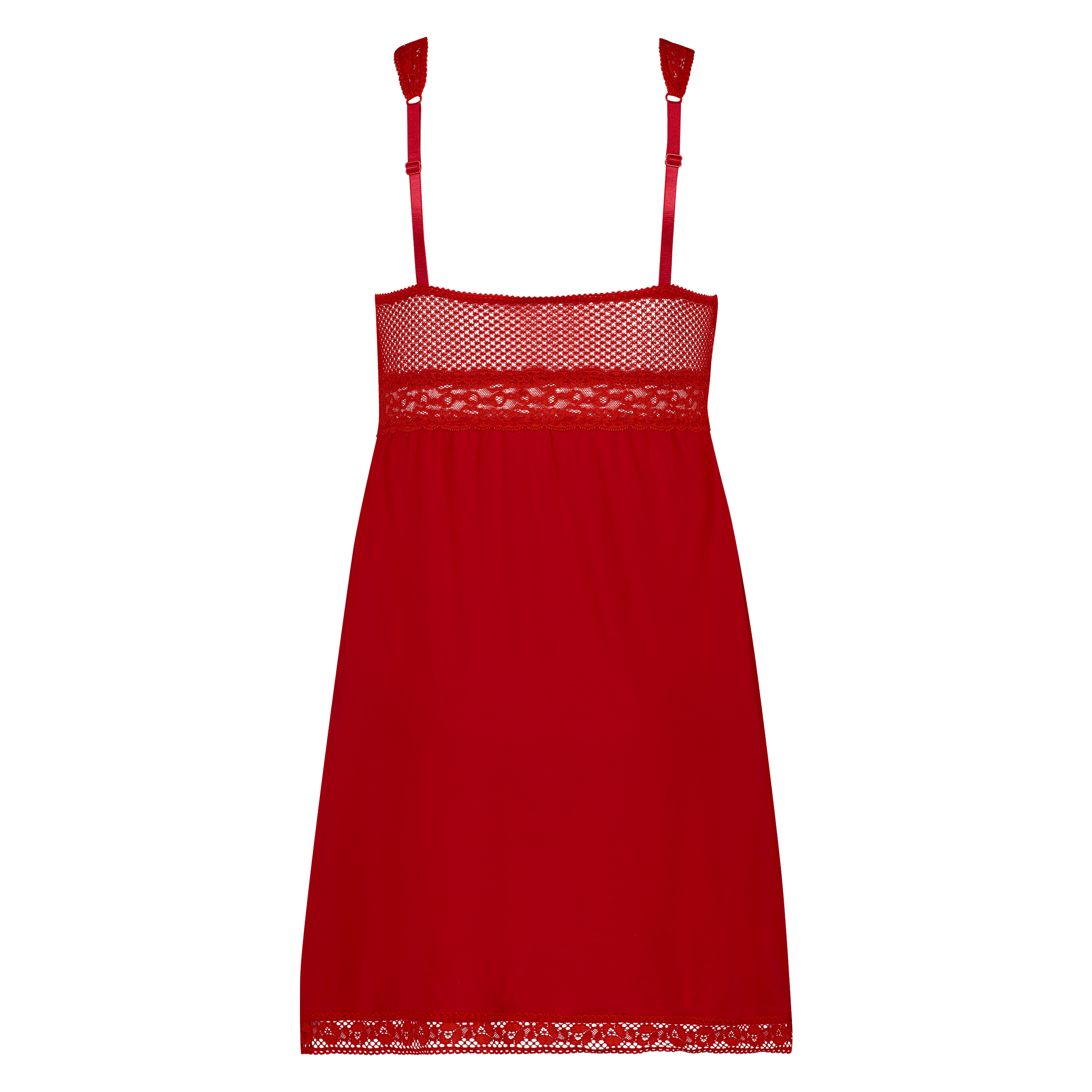 Graphic Lace slipdress, Rot, main