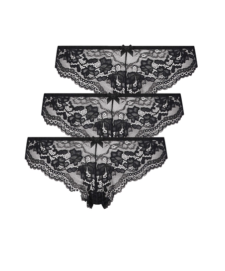 3er-Pack Brazilian Chelsea, Schwarz