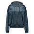 Hoodie-Jacke aus Samt, Blau
