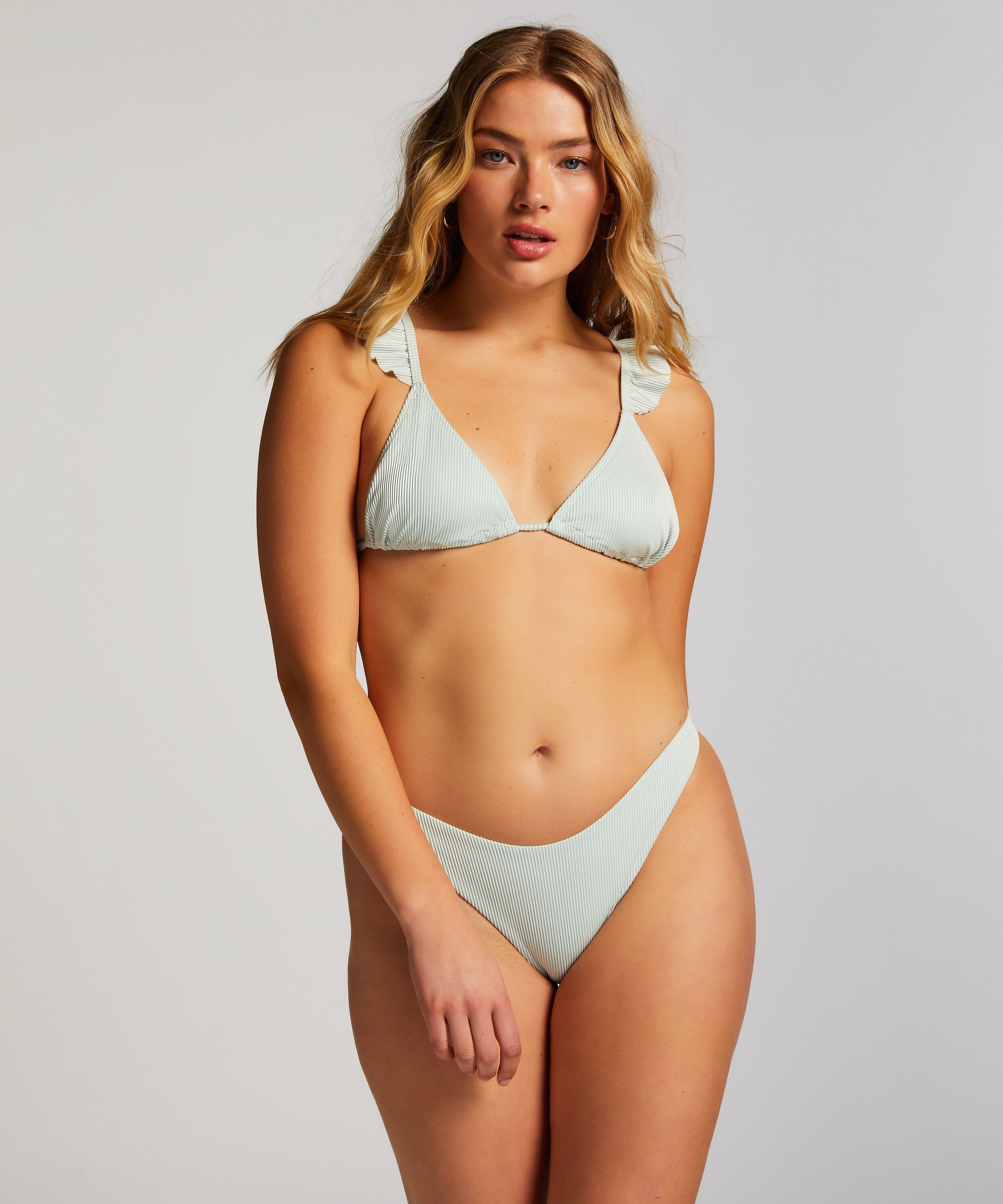 Slip de Bikini Échancrés Fiji, Bleu