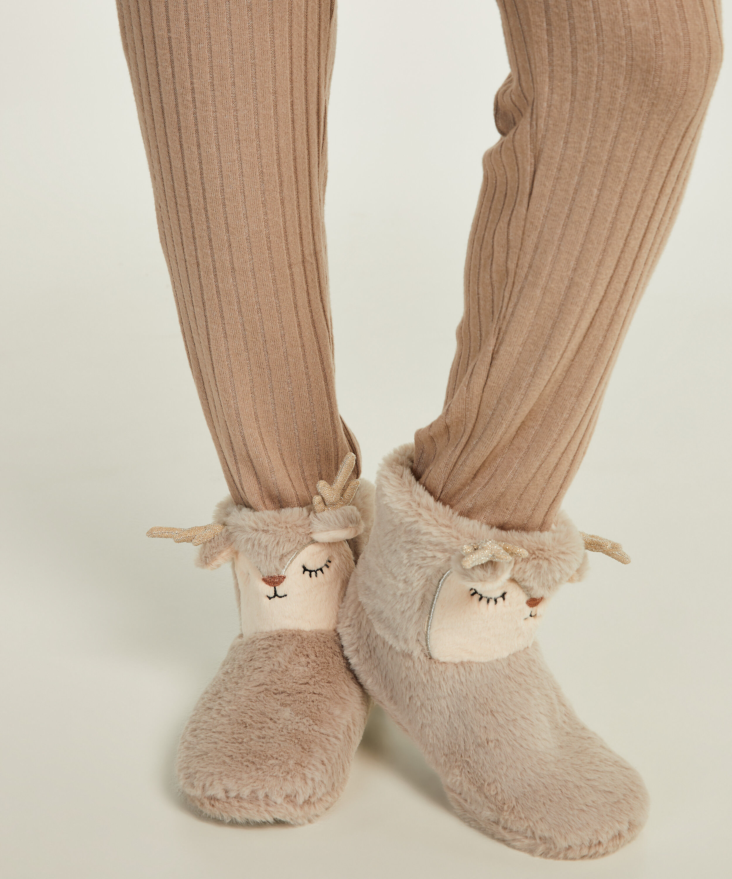 Pantoffeln Rentier Luna, Grau