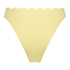 Slip de Bikini Échancrés Scallop, Jaune
