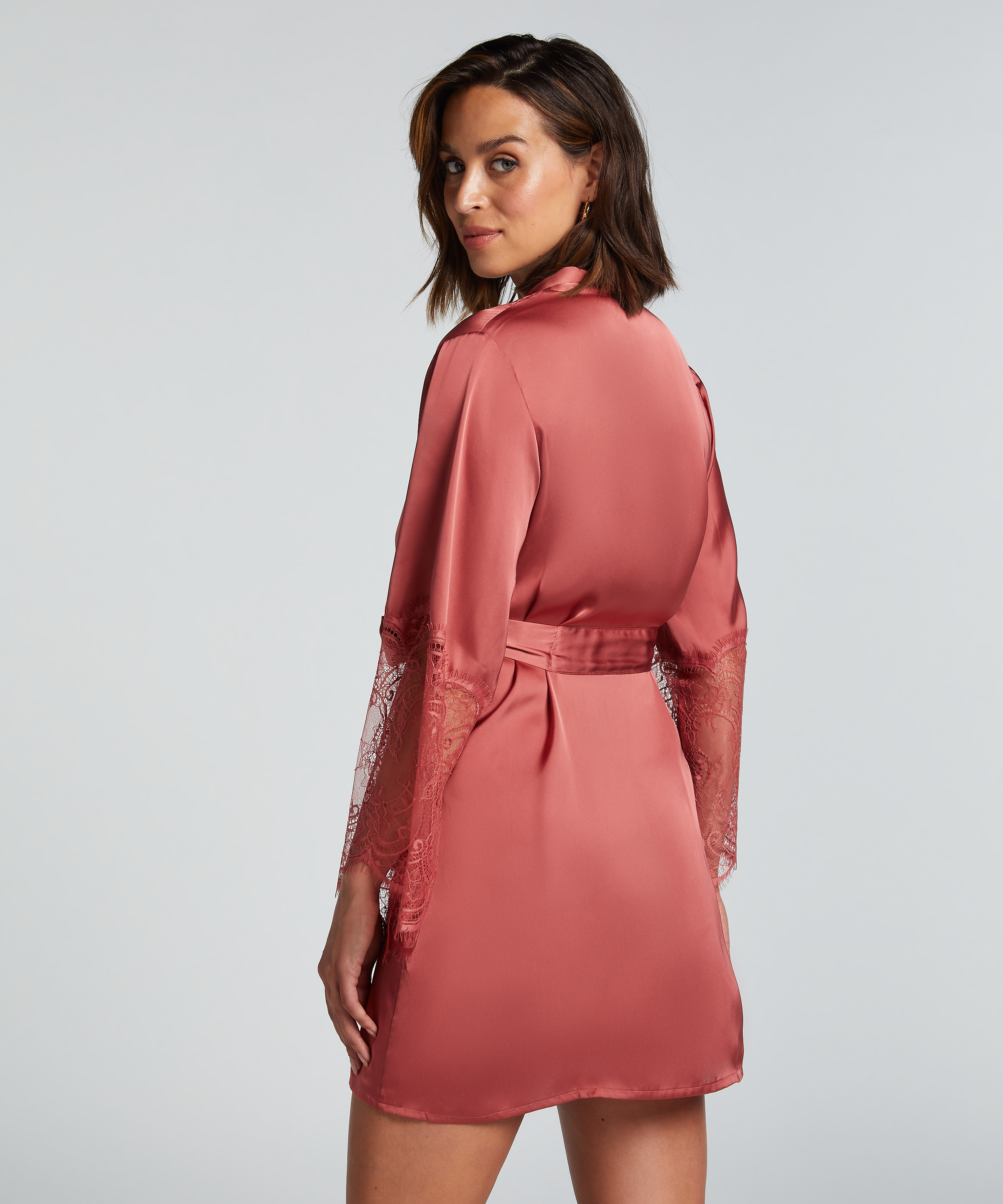 Kimono Satin, Rose, main