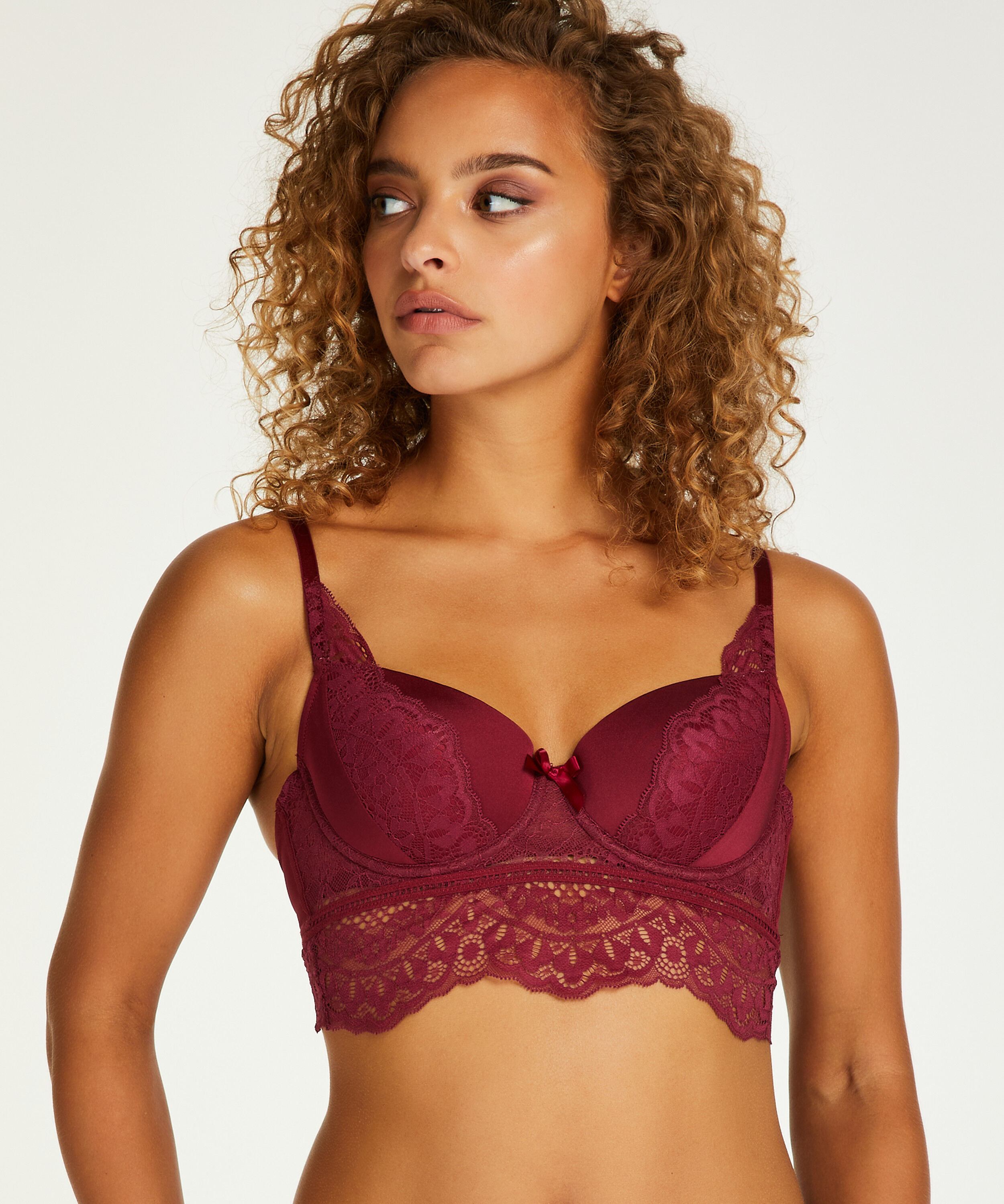 Soutien-gorge &agrave; armatures pr&eacute;form&eacute; longline Elise, Rouge