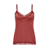 Camisole velours Dentelle, Rose
