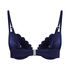 Vorgeformtes Push-up Bügel-Bikinitop Scallop Cup A - E, Blau