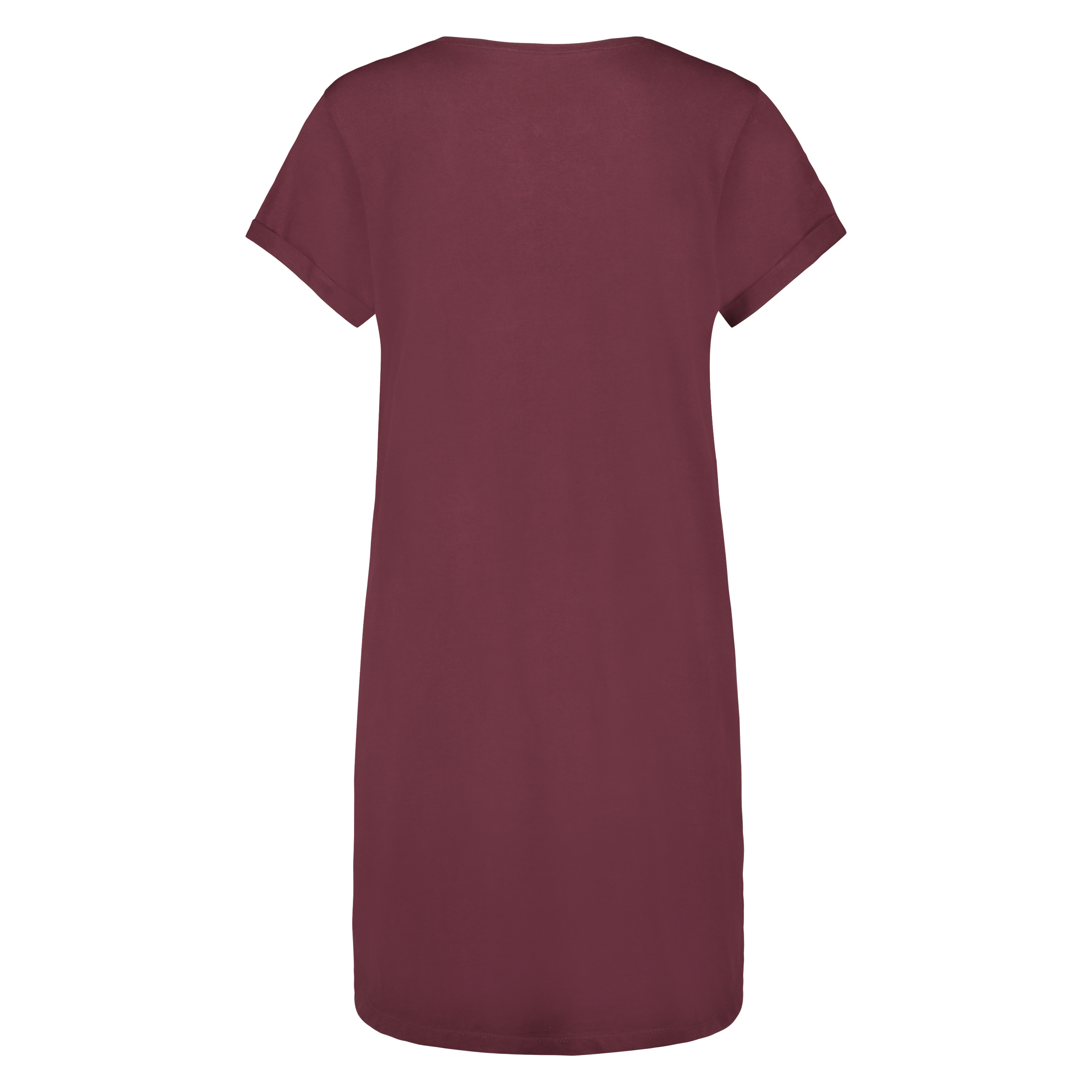 Nachthemd Rundhals, Rot, main