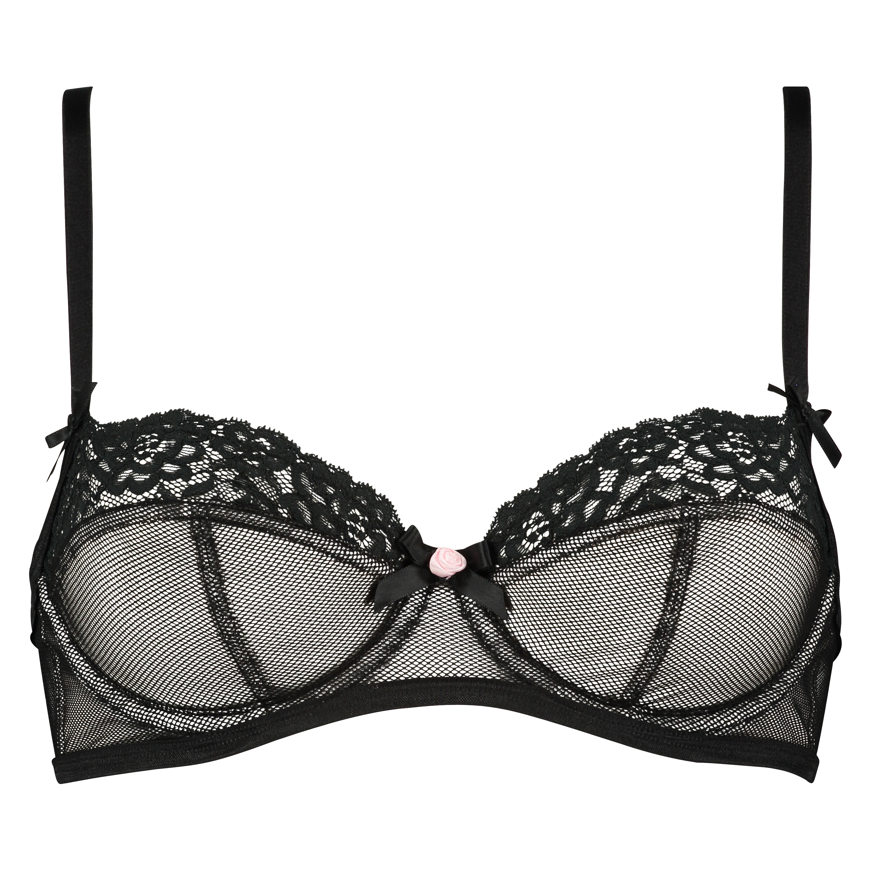 Non-padded underwired bra Cleo, Schwarz, main