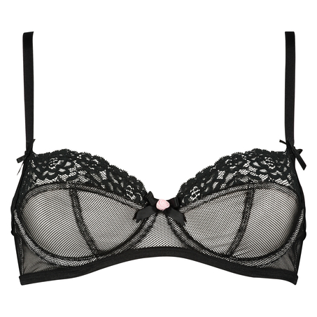 Non-padded underwired bra Cleo, Schwarz
